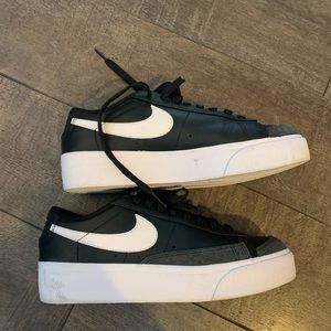 Nike blazer platform black womens shoes